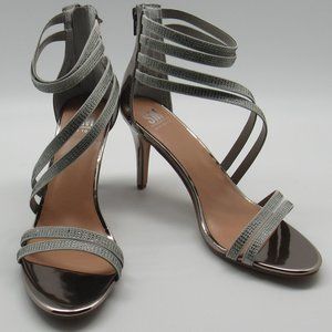 SM New York Women's Gwenna Pewter Strappy Pump New